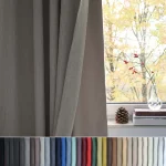 Double-sided linen blackout curtain