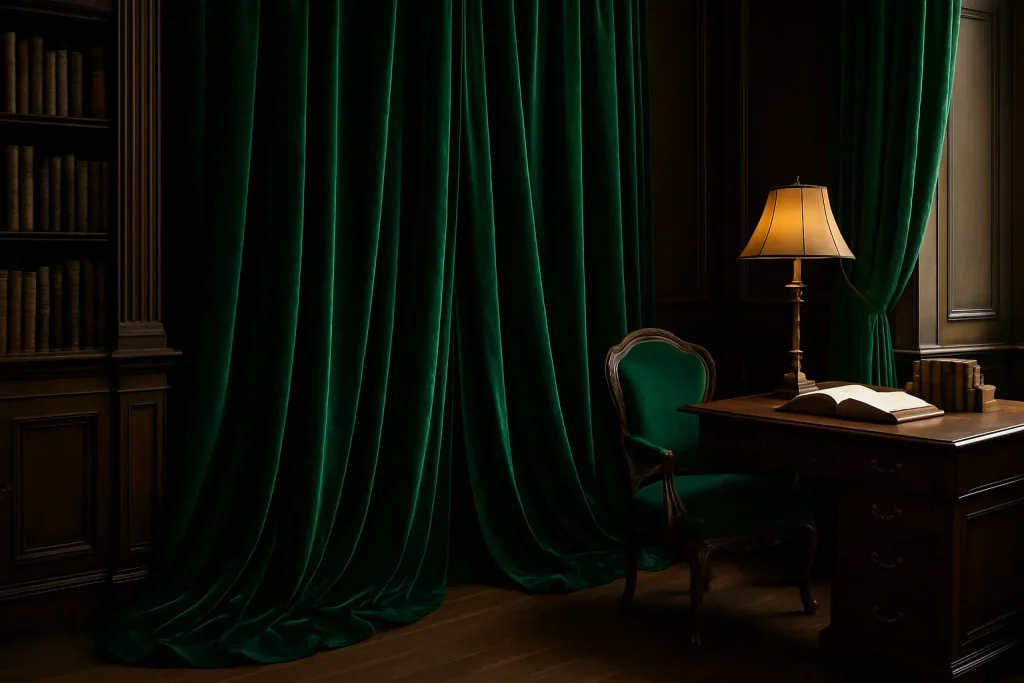 Green Velvet Curtains