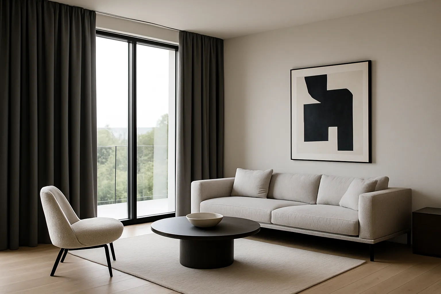 ستائر مودرن رصاصي