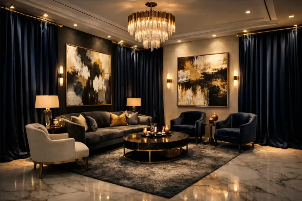 Best modern curtain styles for living rooms in Egypt