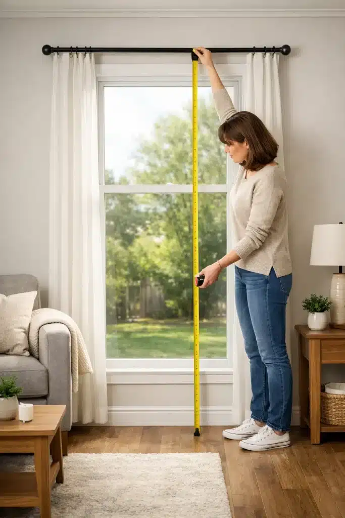 how to measure windows for custom curtains