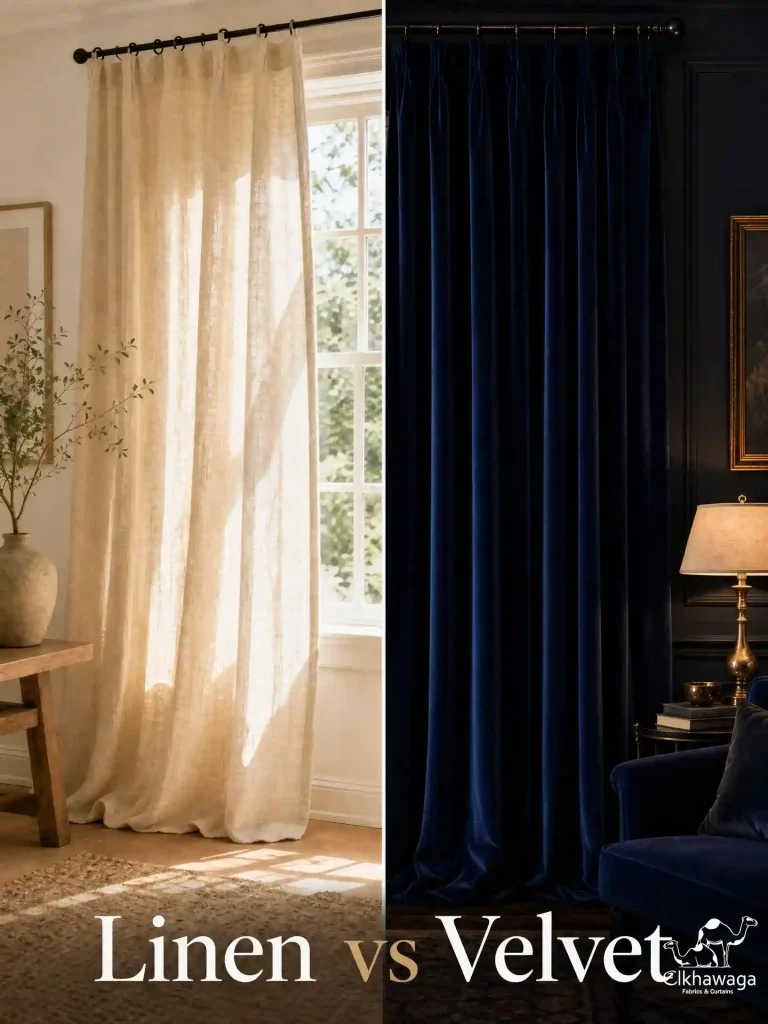 linen vs velvet curtains
